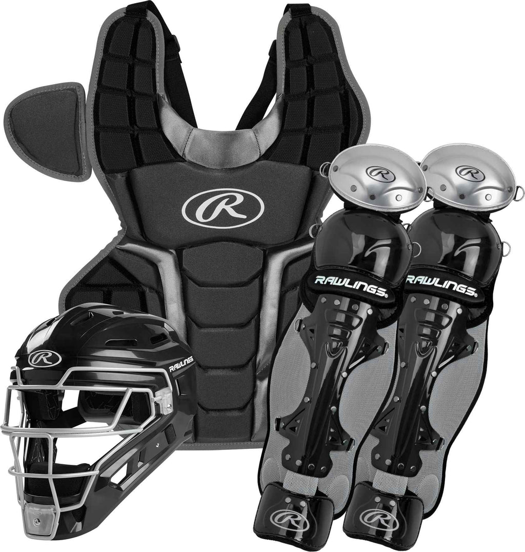 Adult Catcher's Box Set Black/Silver F387525