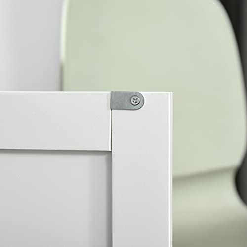 White Mobile Kitchen Island with Storage O156