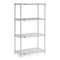 Silver Epoxy 4 Tier Wire Shelving Starter Unit E498
