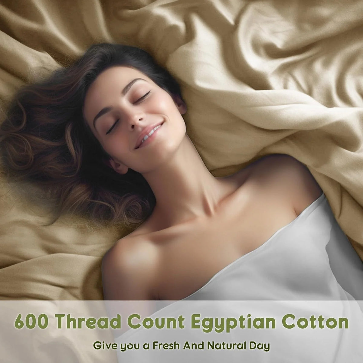 King Size 4 PC Cotton Sateen Bed Sheet Set with 16" Deep Pocket U28781