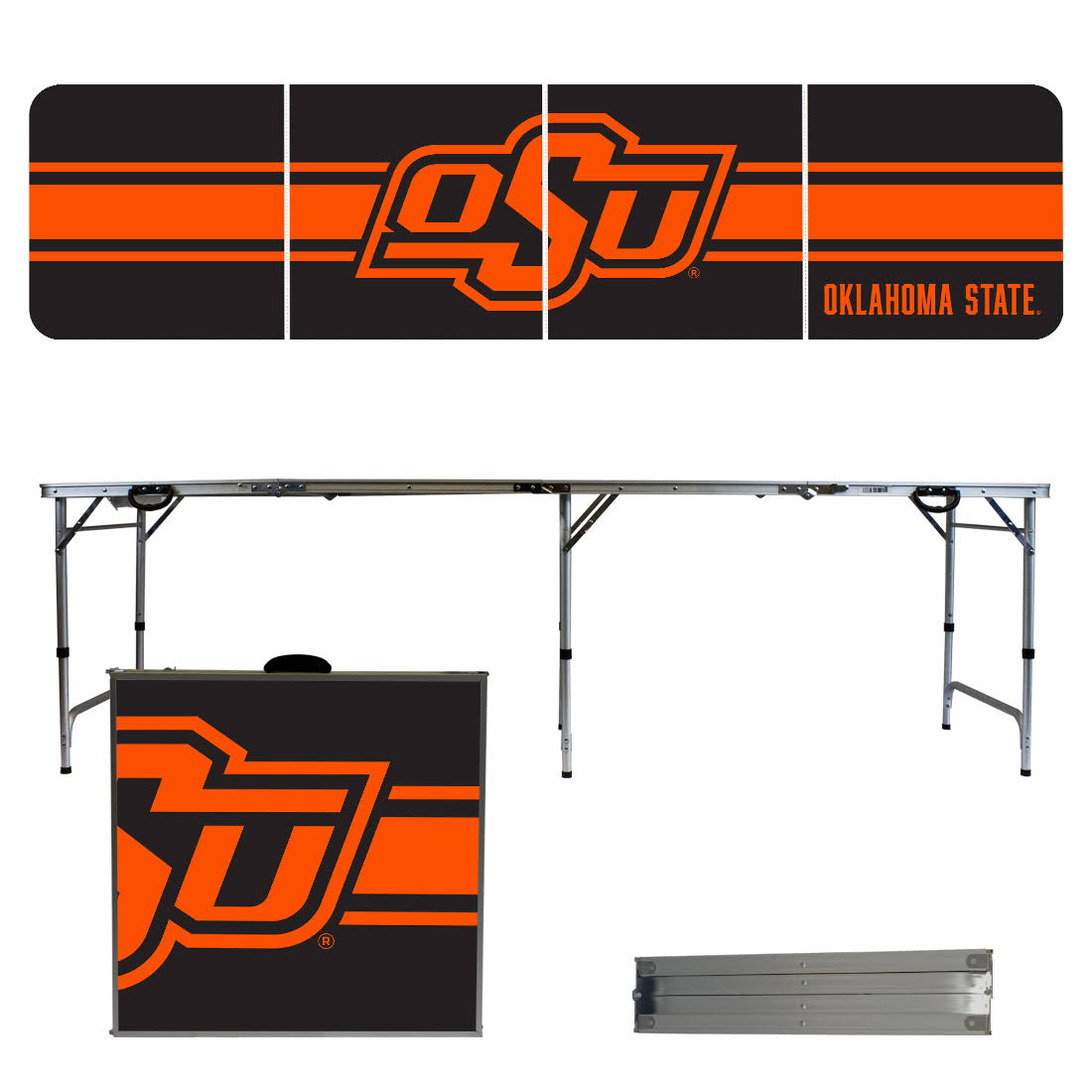 Portable Folding Tailgate Table Orange/Black T9474