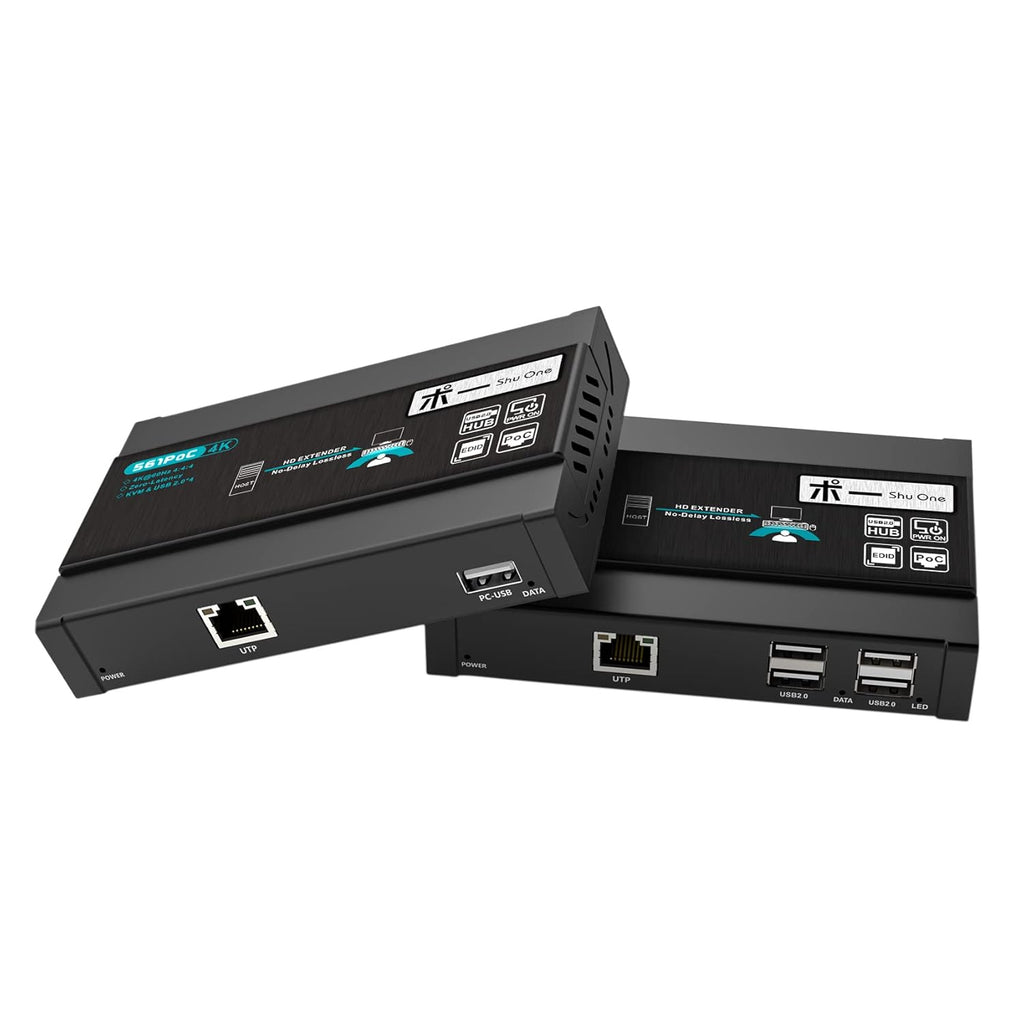 4K@60Hz HDMI KVM USB Extender, 60M via Cat5e/6, 4 Ports USB 2.0, HDMI 2.0 B6872