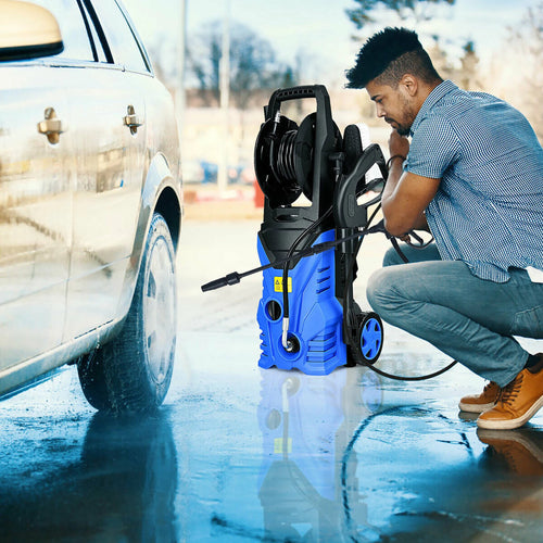 2030PSI Electric Pressure Washer 1.7 GPM 1800W with Hose Reel Blue B4949