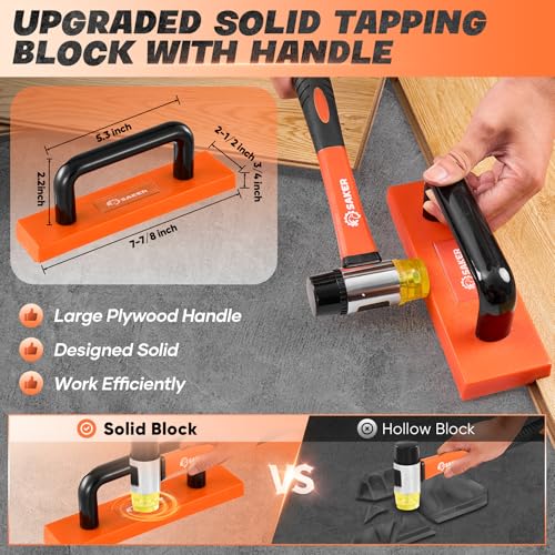 65-Piece Laminate Flooring Installation Kit with Spacers, Tapping Block, Pull Bar, Contour Gauge, Mallet, Tape Measure G724260