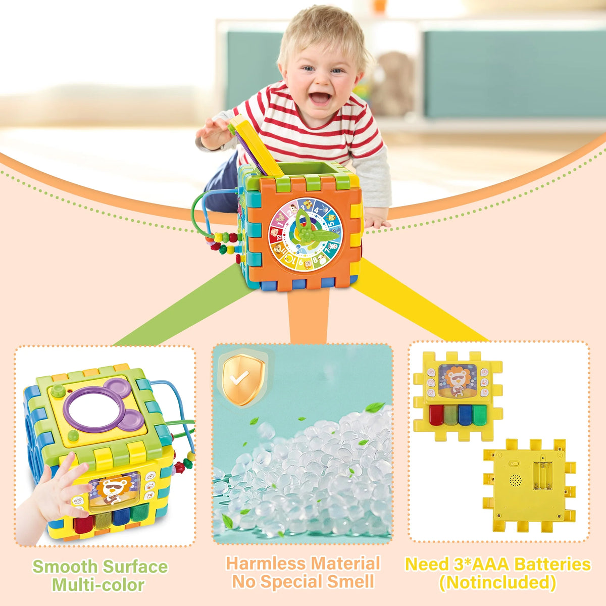 Baby Activity Cube Learning Toys Montessori Toddler Toys I207587