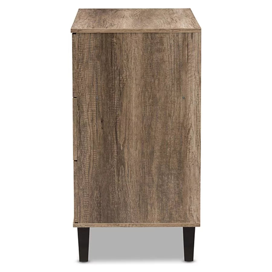 Light Brown Wood 3-Drawer Chest W505841