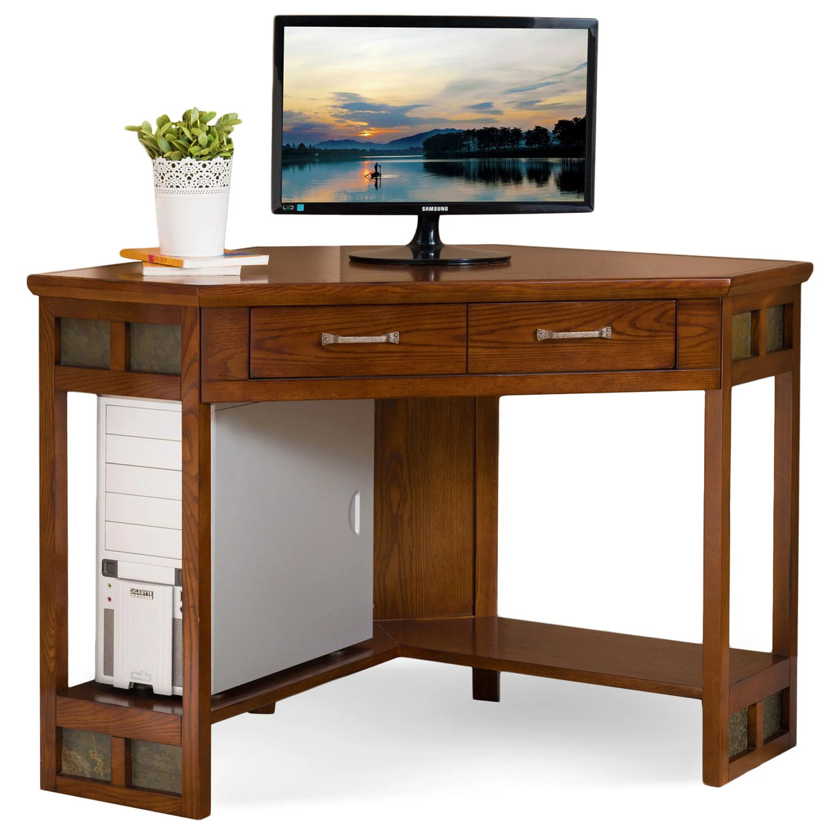 Black Oak Corner Writing Desk N3039
