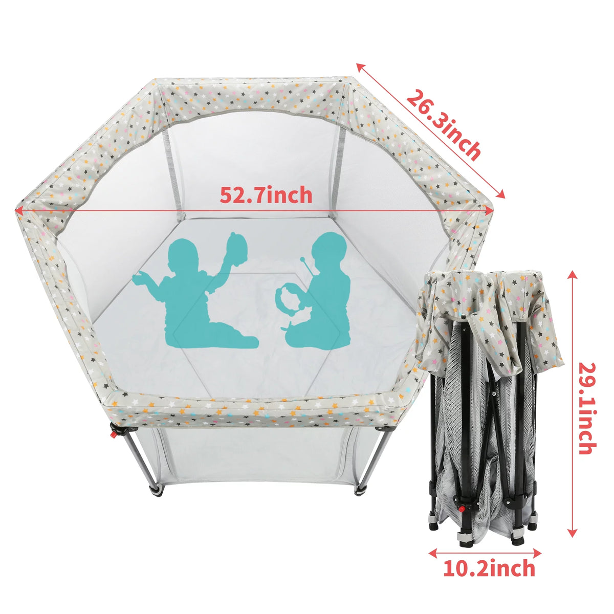 Portable Playard with Zipper Door Y111733