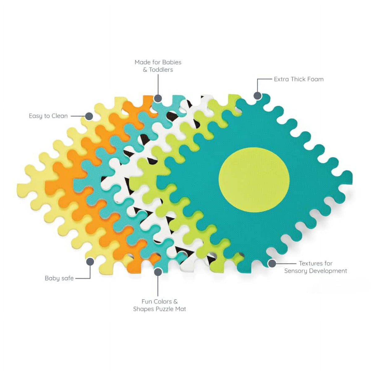Multicolor Soft Foam Puzzle Mat Q67373