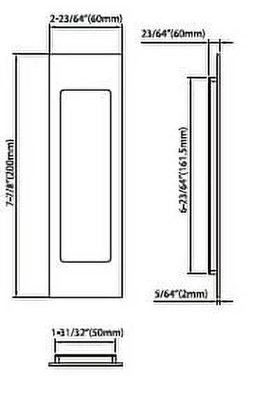 Modern Passage Flush Pocket Door Pull Nickel U84045