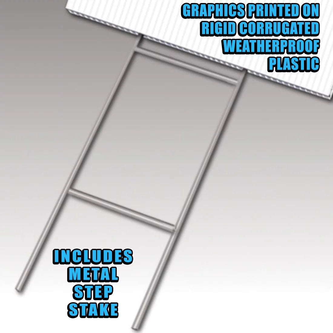 Yard Sign with Metal Step Stake L41688