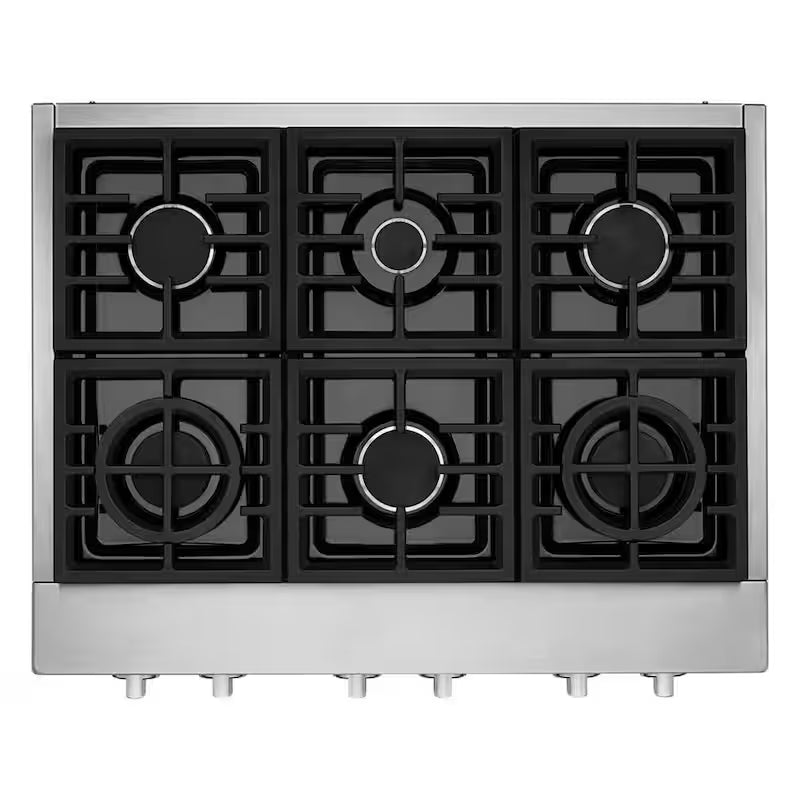 36 in. 6-Burners Stainless Steel Gas Cooktop P3918