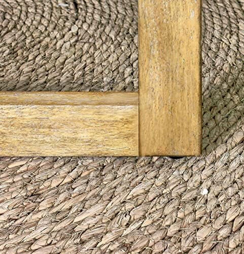Round Solid Natural Oak Wood End Tables 25x25x24 in N461954