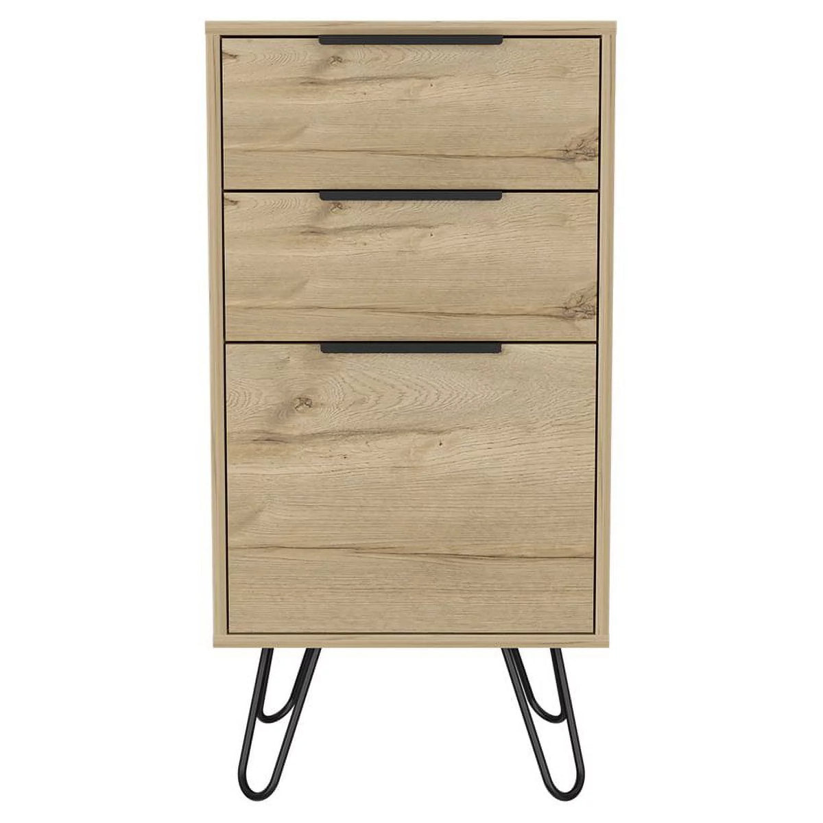 Light Oak 3 Drawer Dresser and Nightstand Set J5121