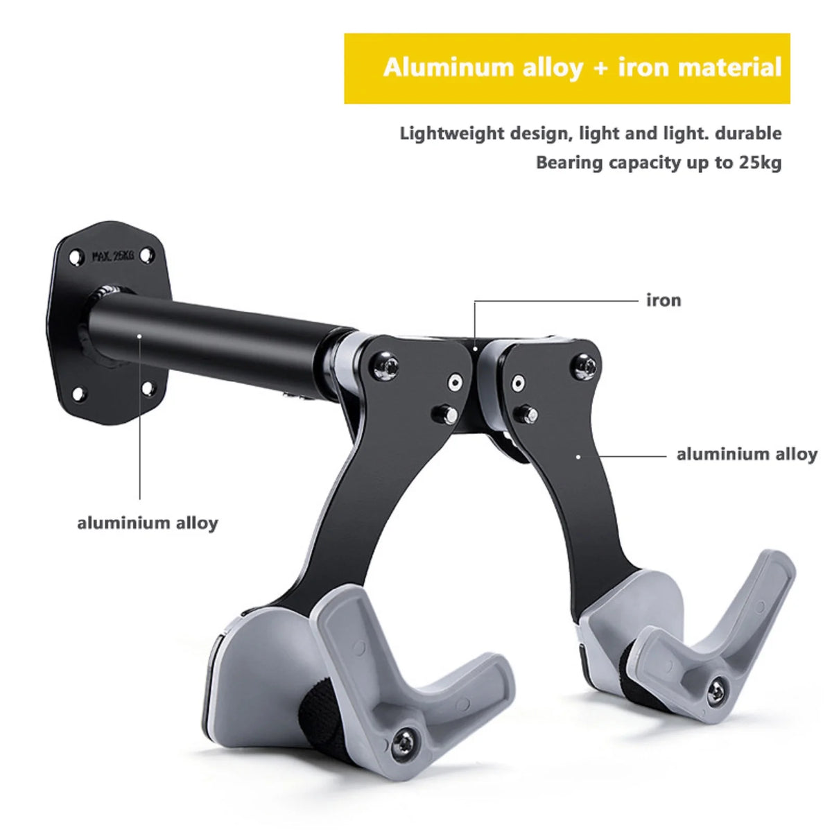 Bike Wall-Mounted Vertical Garage Storage Horizontal Adjustable Hook H49818