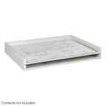 White Plastic Stack File Tray Set of 2 Q21921