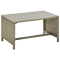 Beige Poly Rattan Coffee Table U117278