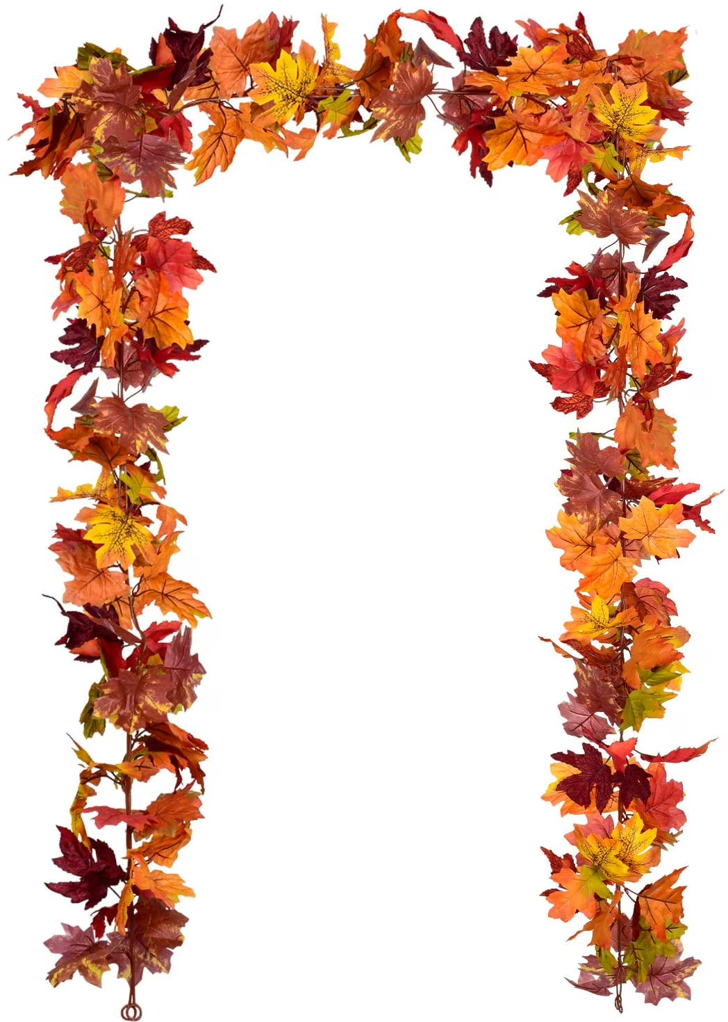 11.8Ft 7 Colors Artificial Fall Maple Leaf Garland U710