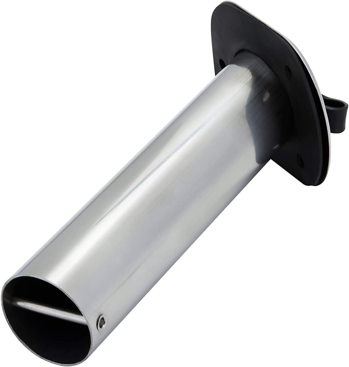 Stainless Steel 30 Degree Flush Mount Boat Fishing Rod Holder with Rubber Cap, PVC Liner & Gasket Pack of 2 M162186