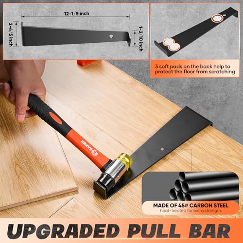 65-Piece Laminate Flooring Installation Kit with Spacers, Tapping Block, Pull Bar, Contour Gauge, Mallet, Tape Measure G724260