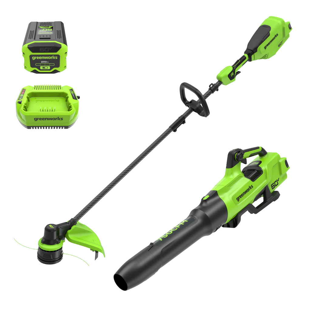 60V 16 Front Mount Carbon Fiber String Trimmer & 750 CFM Blower Kit R315568