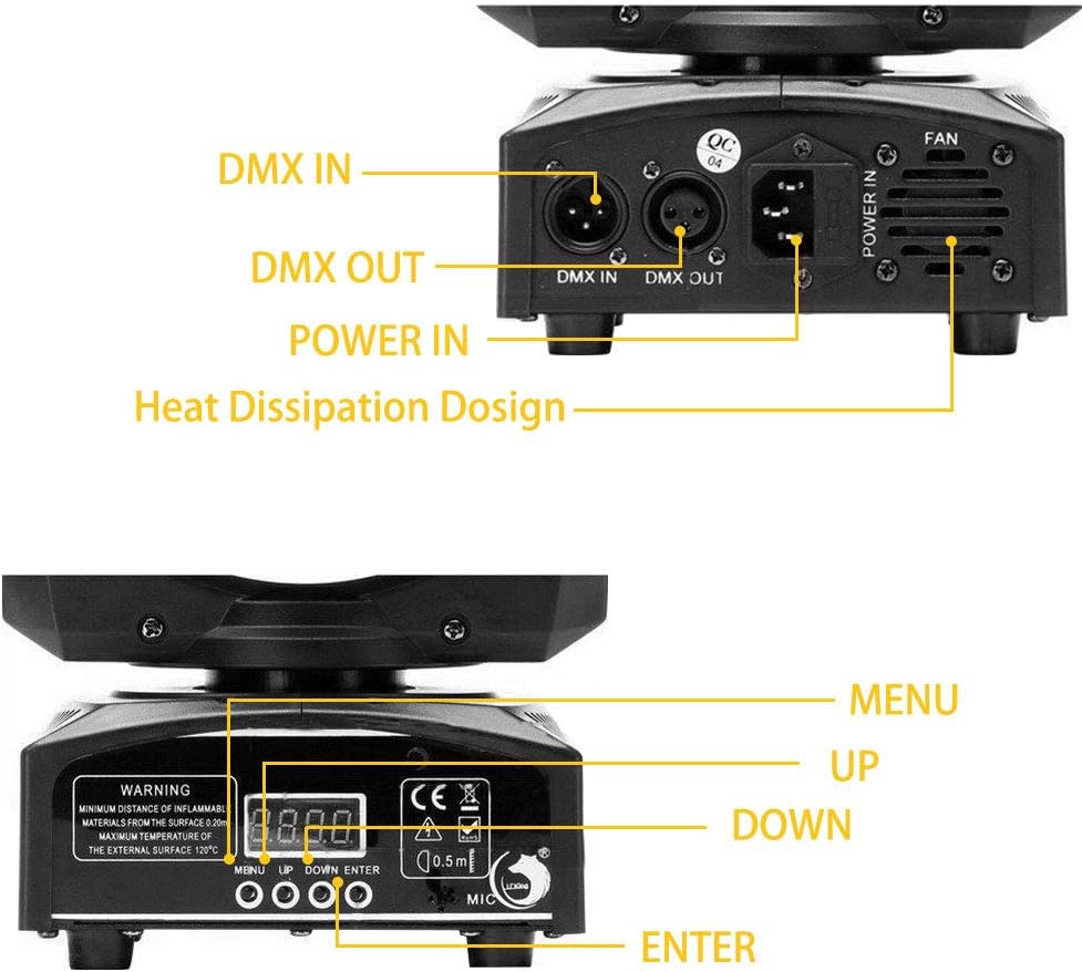 2PCS Stage Lights Moving Head Lights 8 Gobos 8 Colors DMX 512 C88931