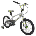 18-Inch Silver Green Boys Bike F147221