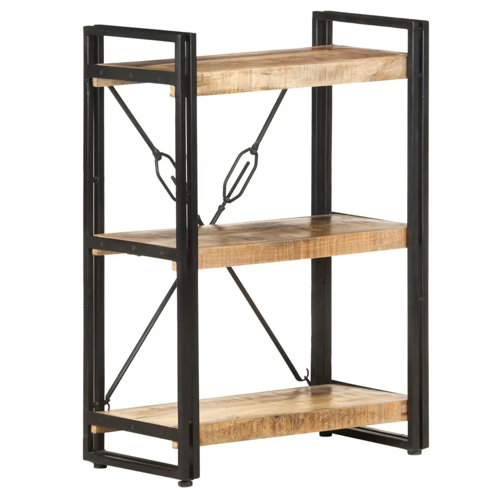 3 Tier Solid Mango Wood Bookcase A194708