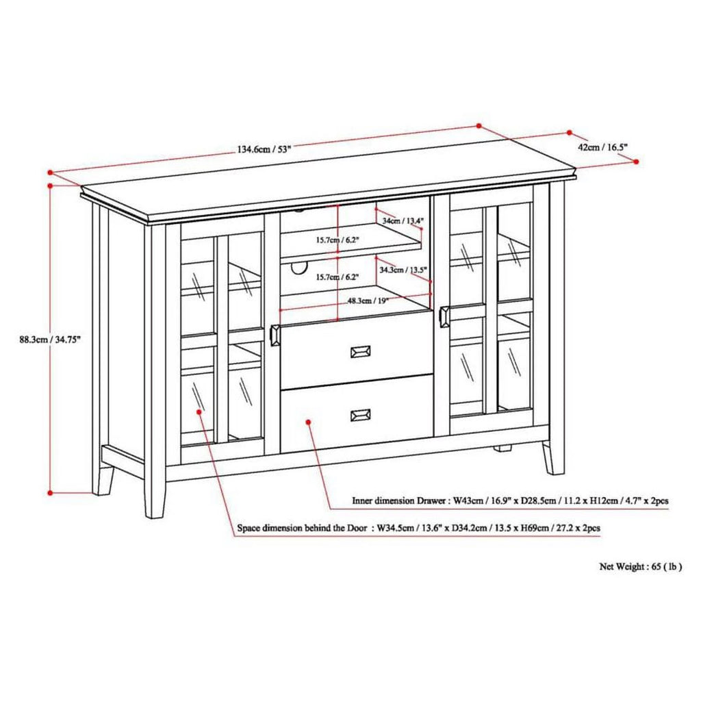 Black TV Stand B755607