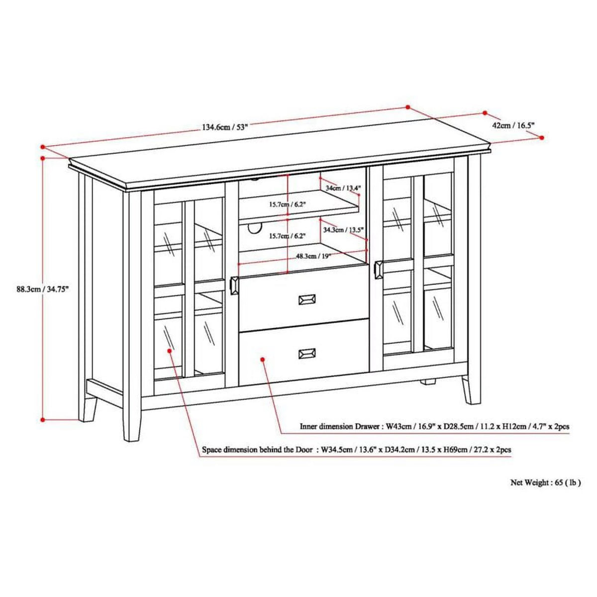 Black TV Stand B755607