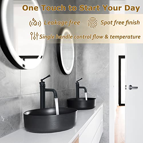 Polished Chrome Tall Single Handle Vessel Sink Faucet with Pop Up Drain D8894