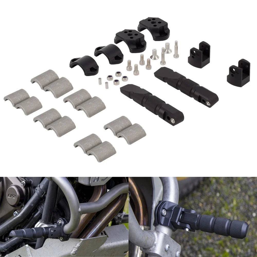 Universal Motorcycle 360 Rotatable Highway Crash Bar Foot Pegs N223