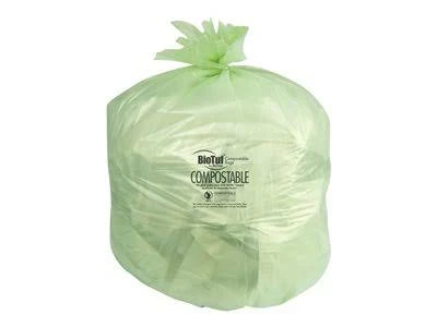 Compostable Can Liners, 30 gal, 0.88 mil C754124